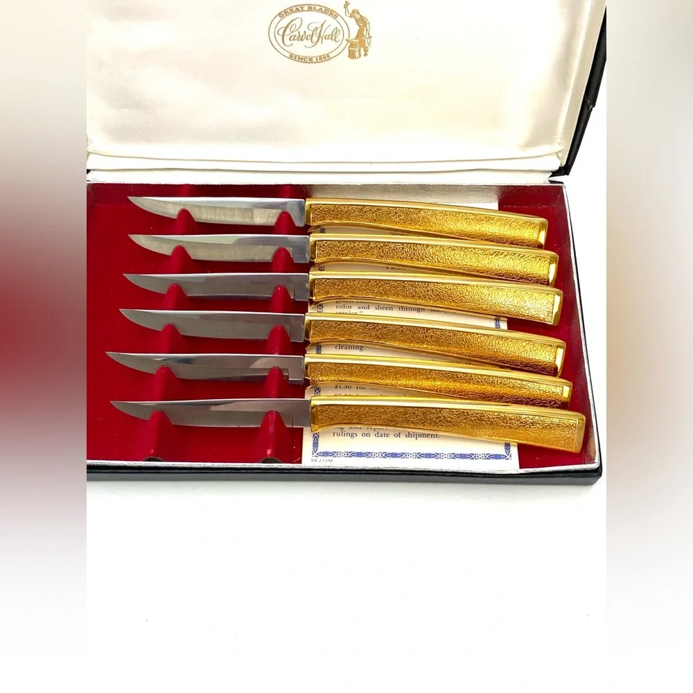 Carvel Hall Cutlery Premium 23kt Gold Heavy Plated 6-Piece Cutlery Set